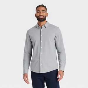 Goodfellow & Co Light Gray Casual Button-Down Shirt